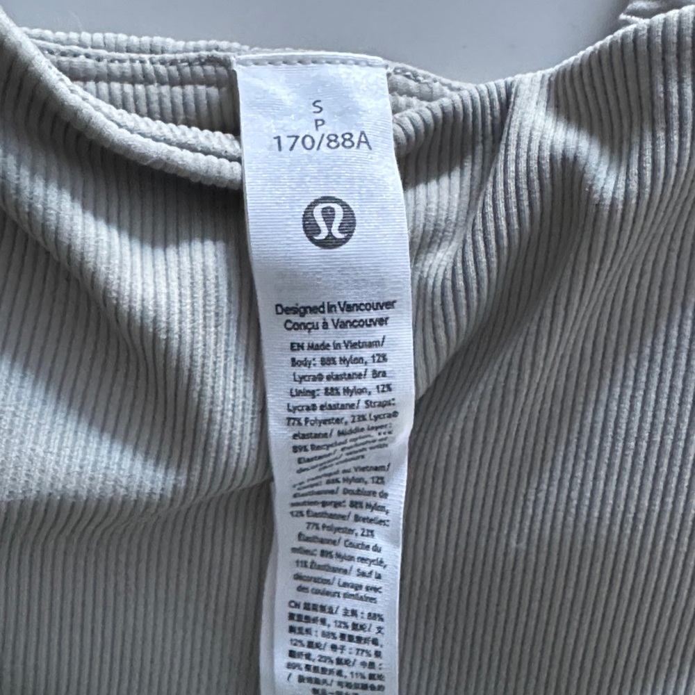 NWT Lululemon Athletica Ruched-Strap Cropped Keyhole Tank Top in Raw Linen - Picture 11 of 12